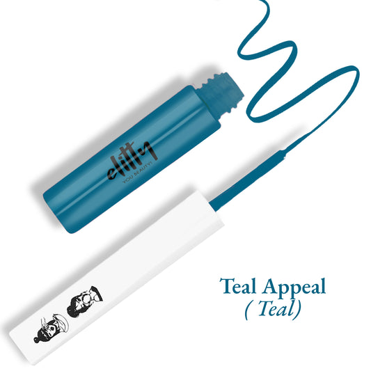 Elitty Teal Matte Pop Coloured Eyeliner -Teal Appeal (4ml)