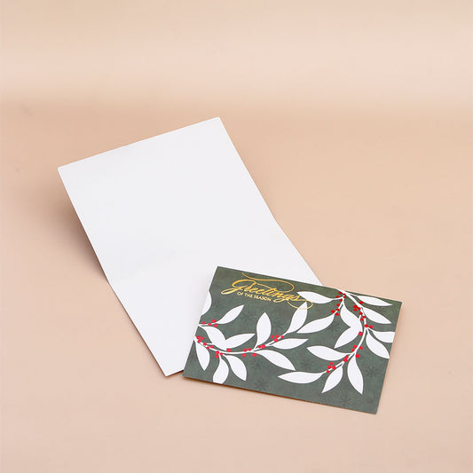 Pack Of 10 Leaves Seasons Greeting Card
