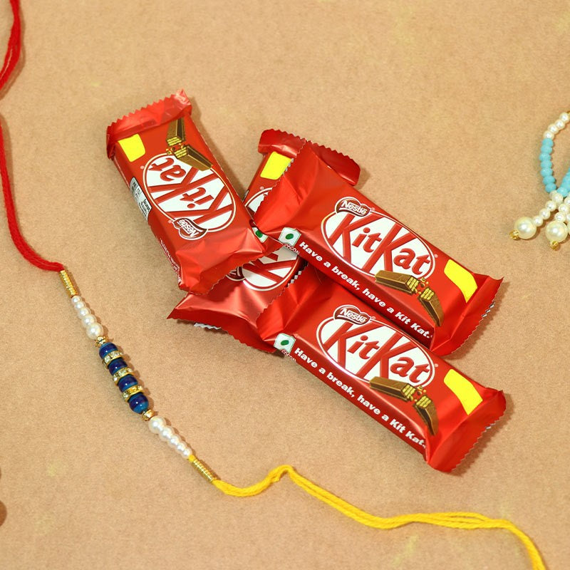 Pearl Rakhi with 4 KitKat (13g)