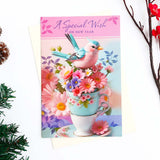 Celebrate New Year Greeting Card with Envelope