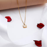 Minimalistic Smile Golden Chain Pendant