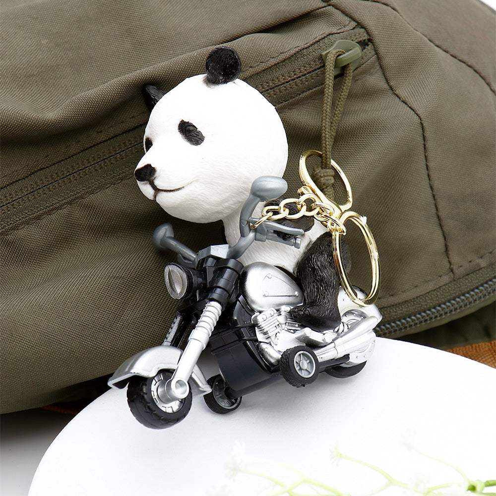 Panda Bike Ride Keychain