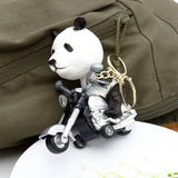 Panda Bike Ride Keychain