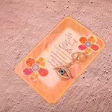 Sacred Evil Eye Keychain With Sister Greeting Card