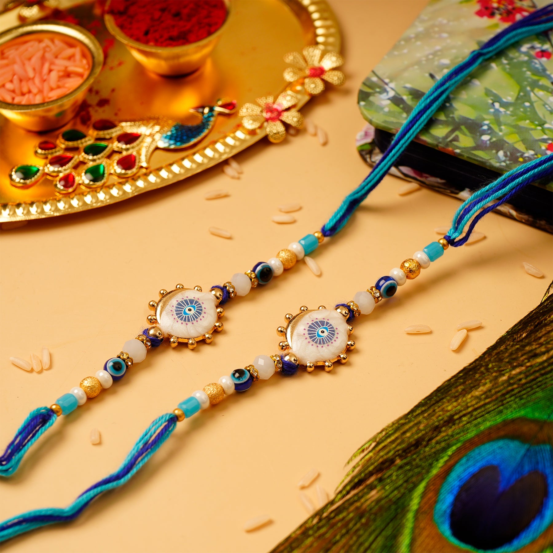 Traditional Evil Eye Premium Rakhi Pack of 2