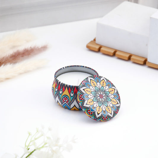 Scented White Multicoloured Candle Pot