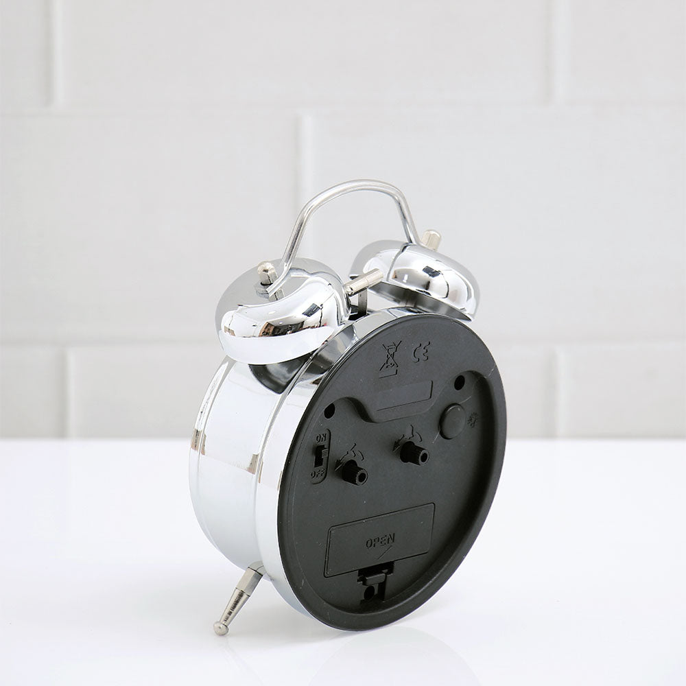 Silver Twin Bell Alarm Clock