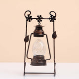 Metal Lantern with Glass Jar Light