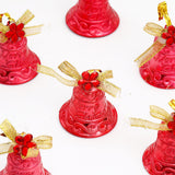 Pack of 6 Red Christmas Bells