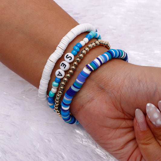 Sea Blue Multi Layer Bracelet Set
