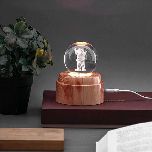 Astronaut Character Crystal Ball Lamp