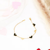 Black Heart Golden Diva Bracelet