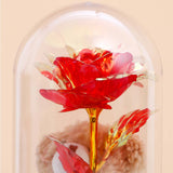 Red Teddy LED Glass Jar Showpiece