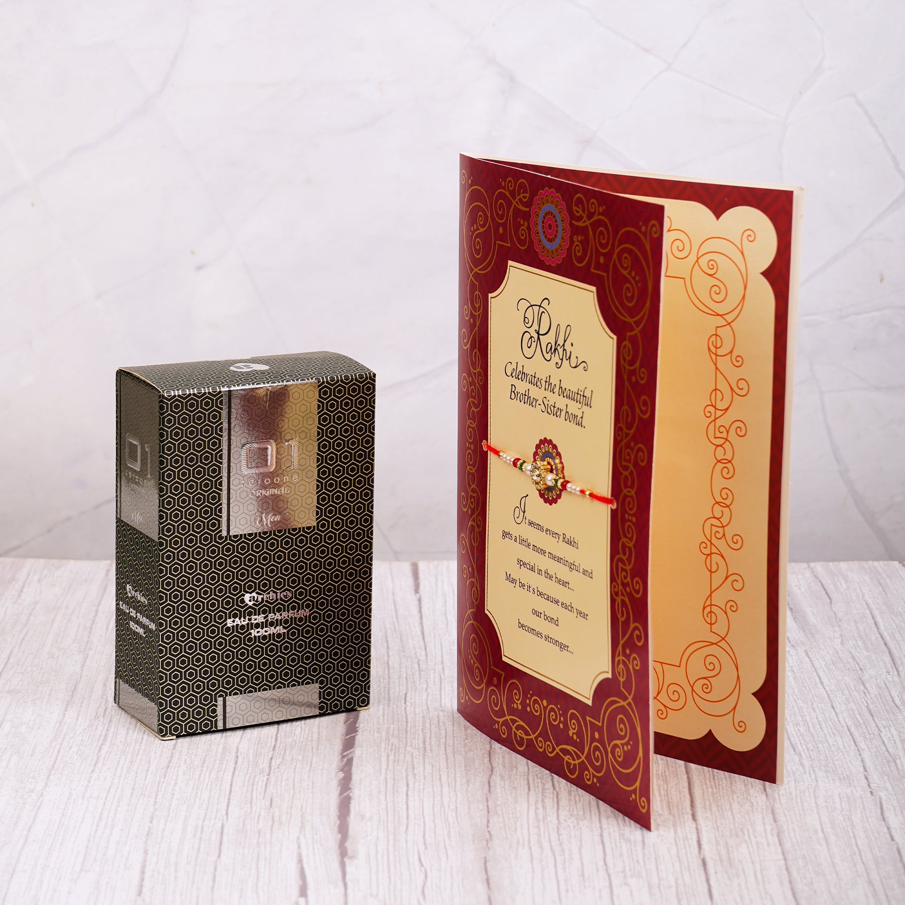 01 Men Perfume with Rakhi Greeting Card