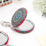 Abstract Multicoloured Compact Mirror