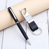 Midnight Black Wallet Pen Keychain Gift Set