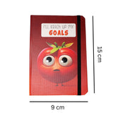 Pineapple Theme Googli Eyes Elastic Closure Notebook