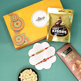 Set of 2 Rakhi with Chocolates and Dry fruits
