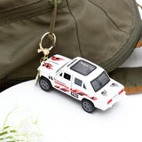 White Safari Jeep Keychain