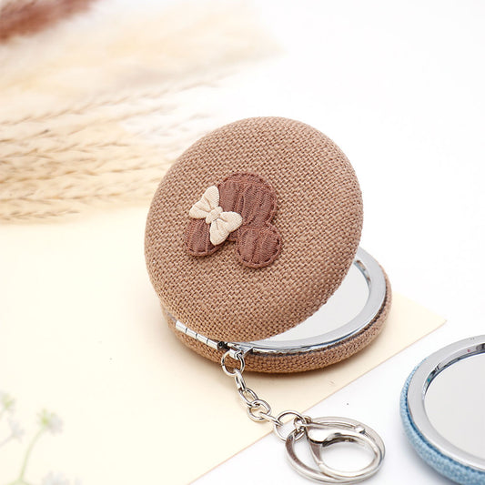 Brown Knitted Compact Mirror