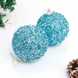 Glittery Christmas Blue Balls