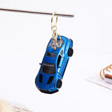Blue Sports Car Keychain