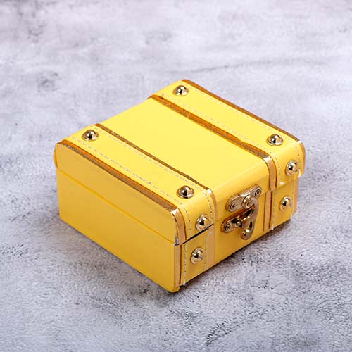 Beautiful Golden Rakhi in Trunk Box