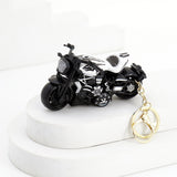 White Superbike Keychain