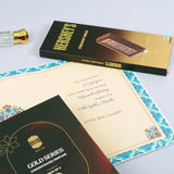 Ajmal Gold Series Perfume with Rakhi Greeting Card and Hersheys Bar