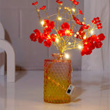 Red and White Accents Cherry Blossom Vase