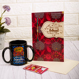 Happy Rakhi Bhai Greeting Card With Three Handle Mug