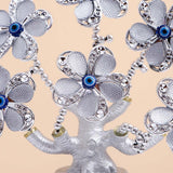 Silver Blooms Evil Eye Vase