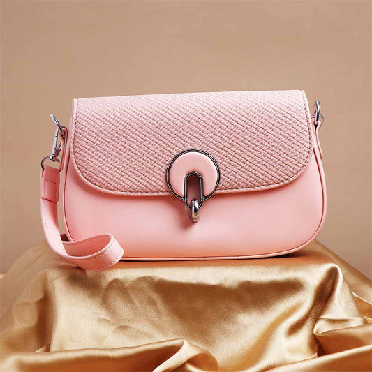 Archies Pink Luxe Diva Handbag with Adjustable Straps
