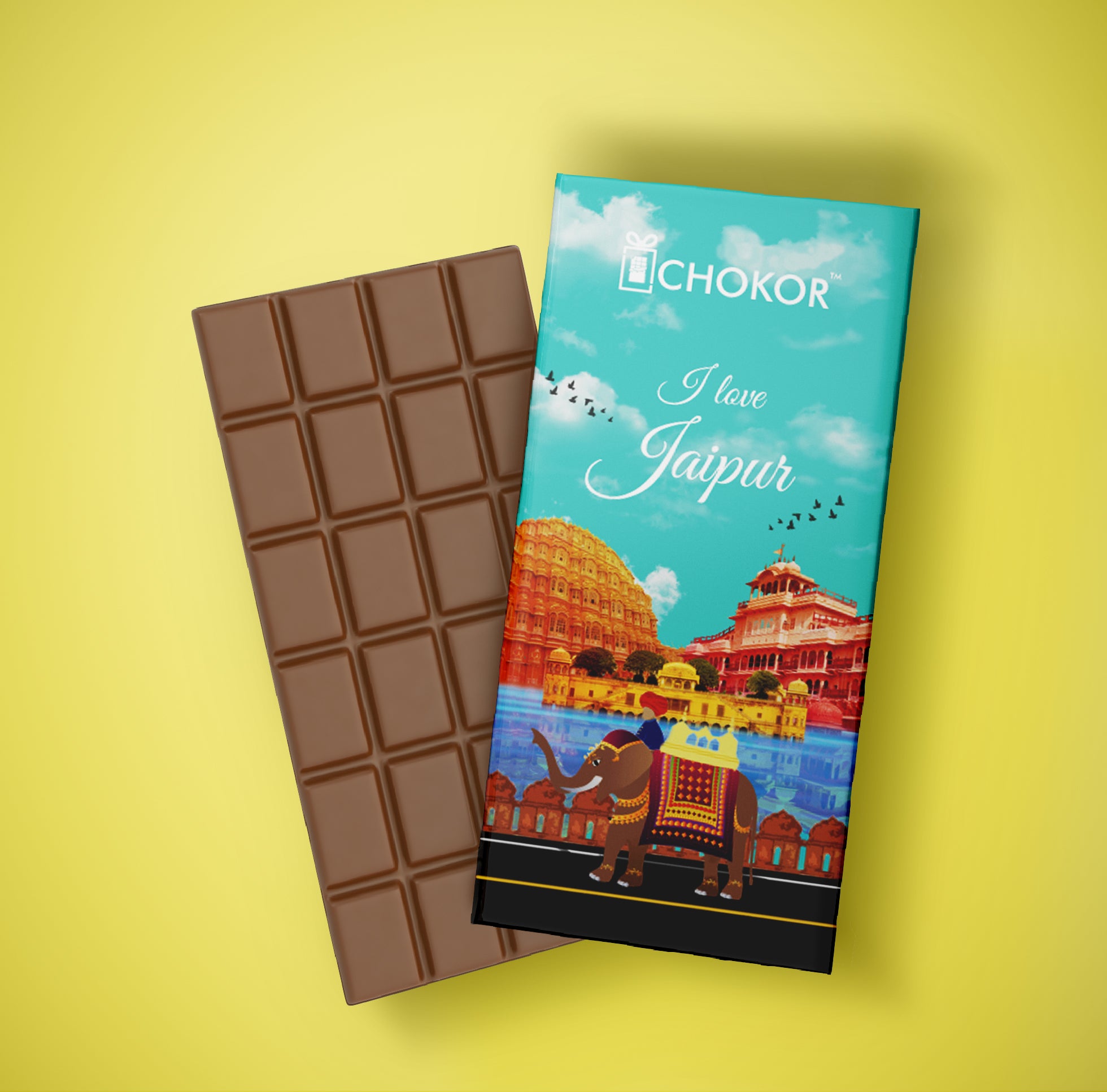 CHOKOR I Love Jaipur - White Chocolate Bar