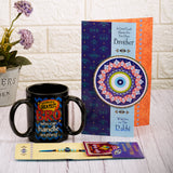 Warm Thoughts Rakhi Greeting Card With Three Handle Mug