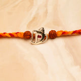 Rudraksh Ganesha Premium Silver Rakhi