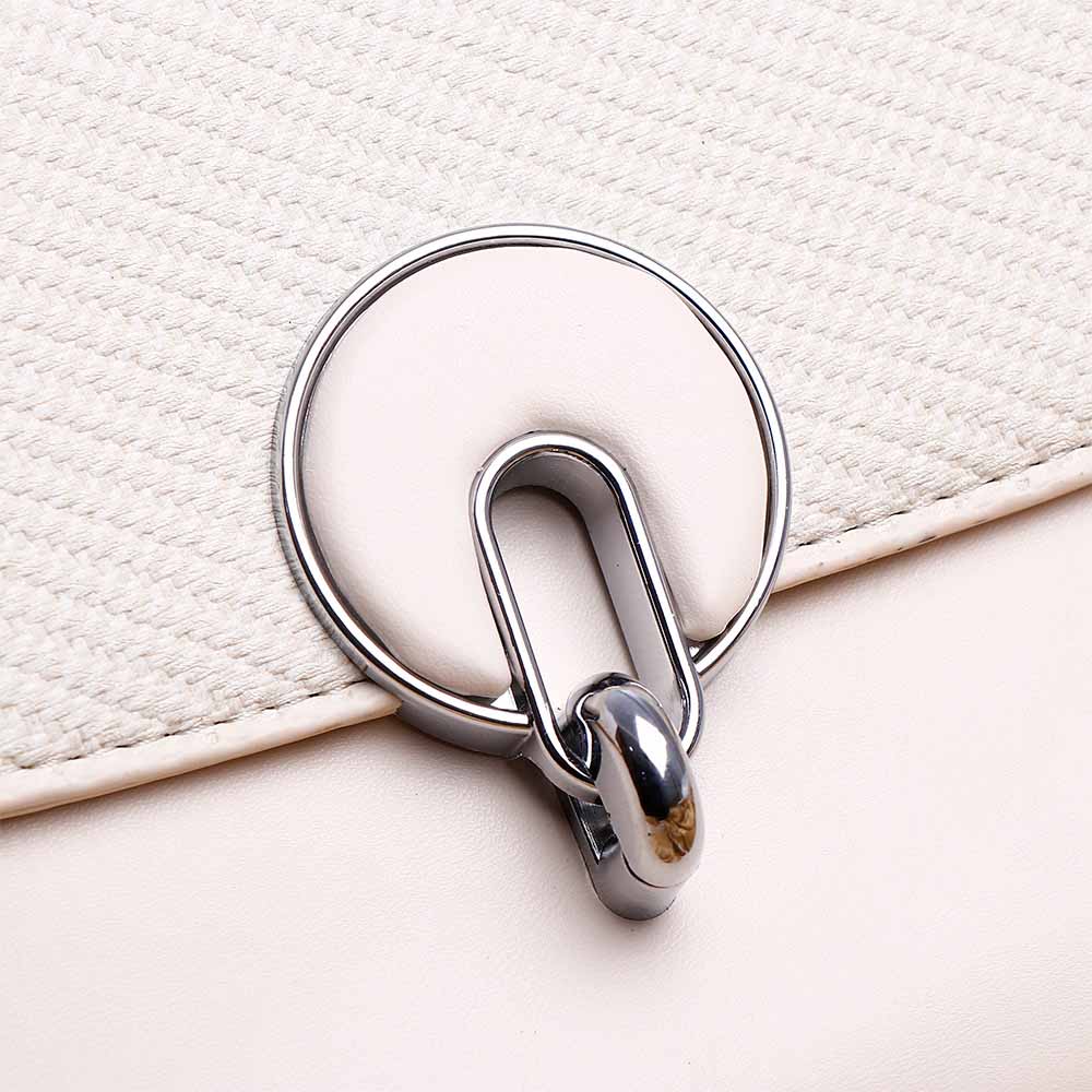 Archies White Luxe Diva Handbag with Adjustable Straps
