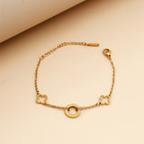Golden Clover Accent Bracelet