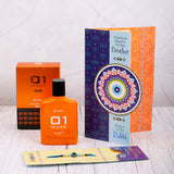 Musk Perfume with Evil Eye Rakhi Greeting Card