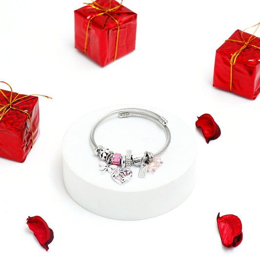 Butterfly Charms Silver Bracelet