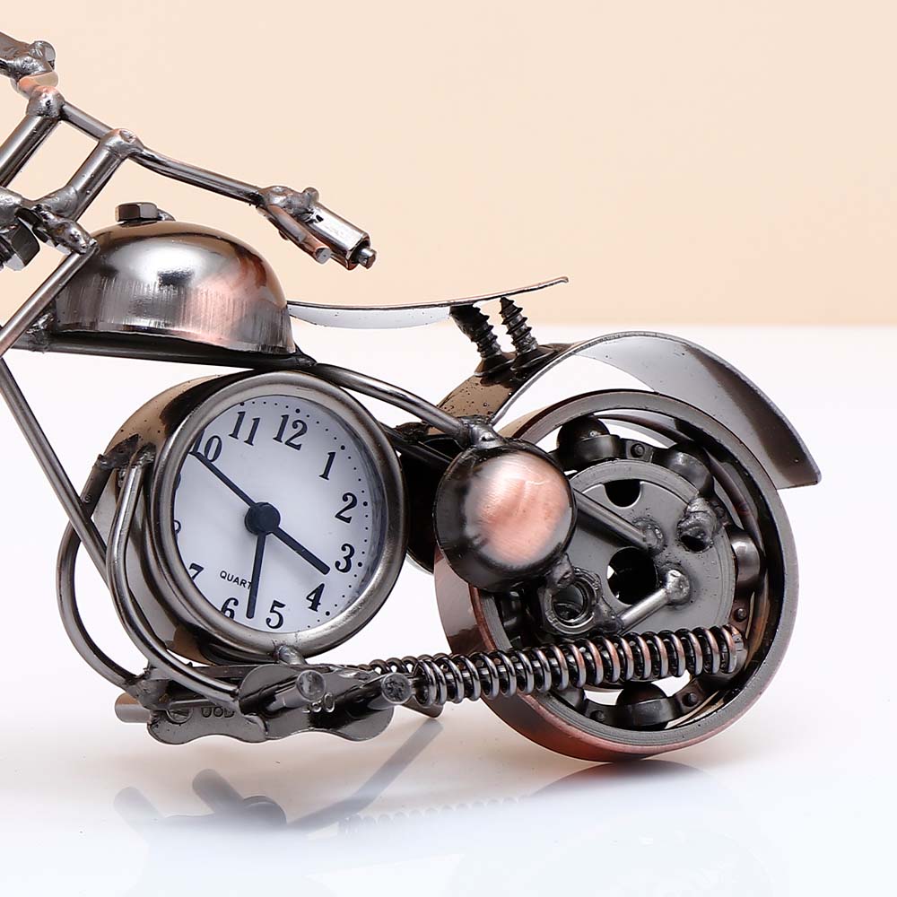 Retro Motorcycle Desk Clock