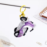 Purple Two Wheeler Keychain