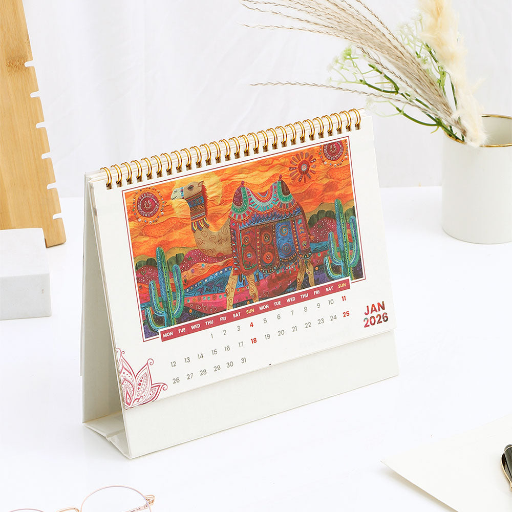 Artistic Heritage 2025 Desk Top Calendar With Envelope