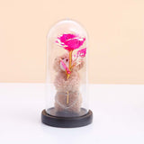 Pink Teddy LED Glass Jar Showpiece