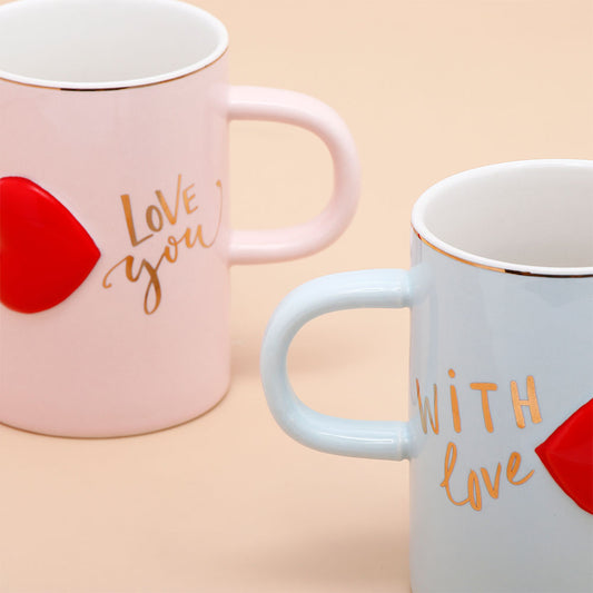With Love Quoted Couple Mugs