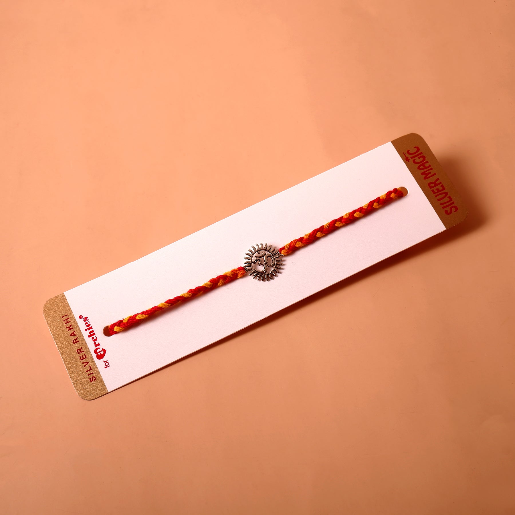 OM Premium Silver Rakhi
