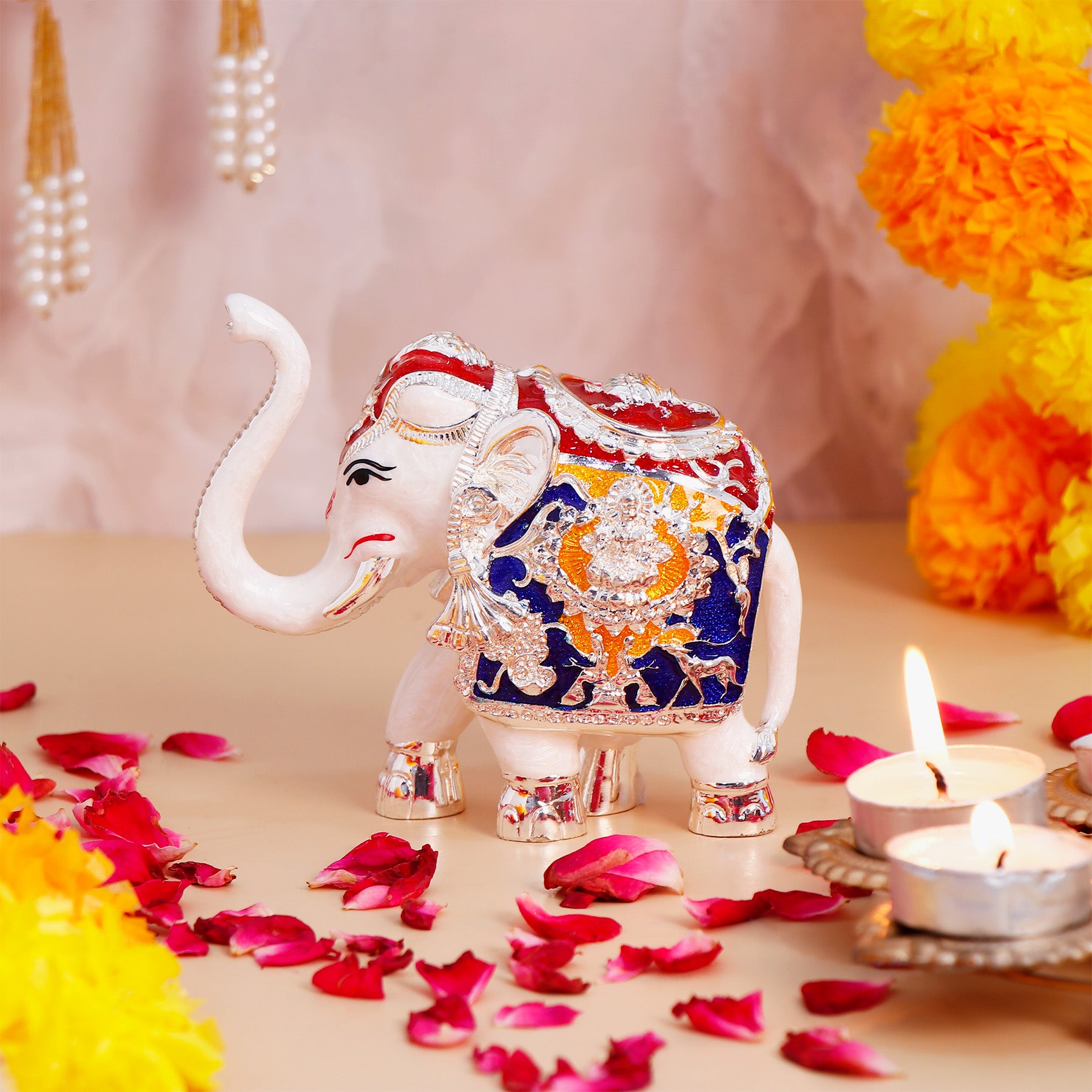 Majestic Vastu Silver Divine Elephant - Large