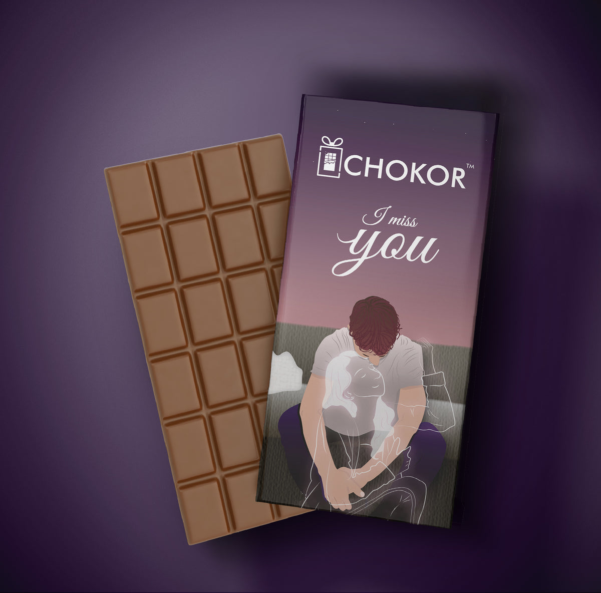 CHOKOR I Miss You Girl - White Chocolate Bar