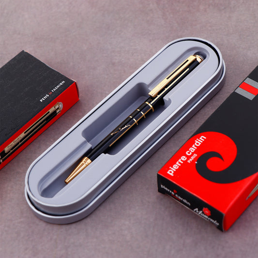 Pierre Cardin Pearl Black and Gold Ball Pen