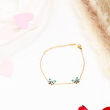 Evil Eye Butterfly Golden Bracelet